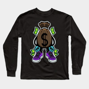 try pick money cartoon Long Sleeve T-Shirt